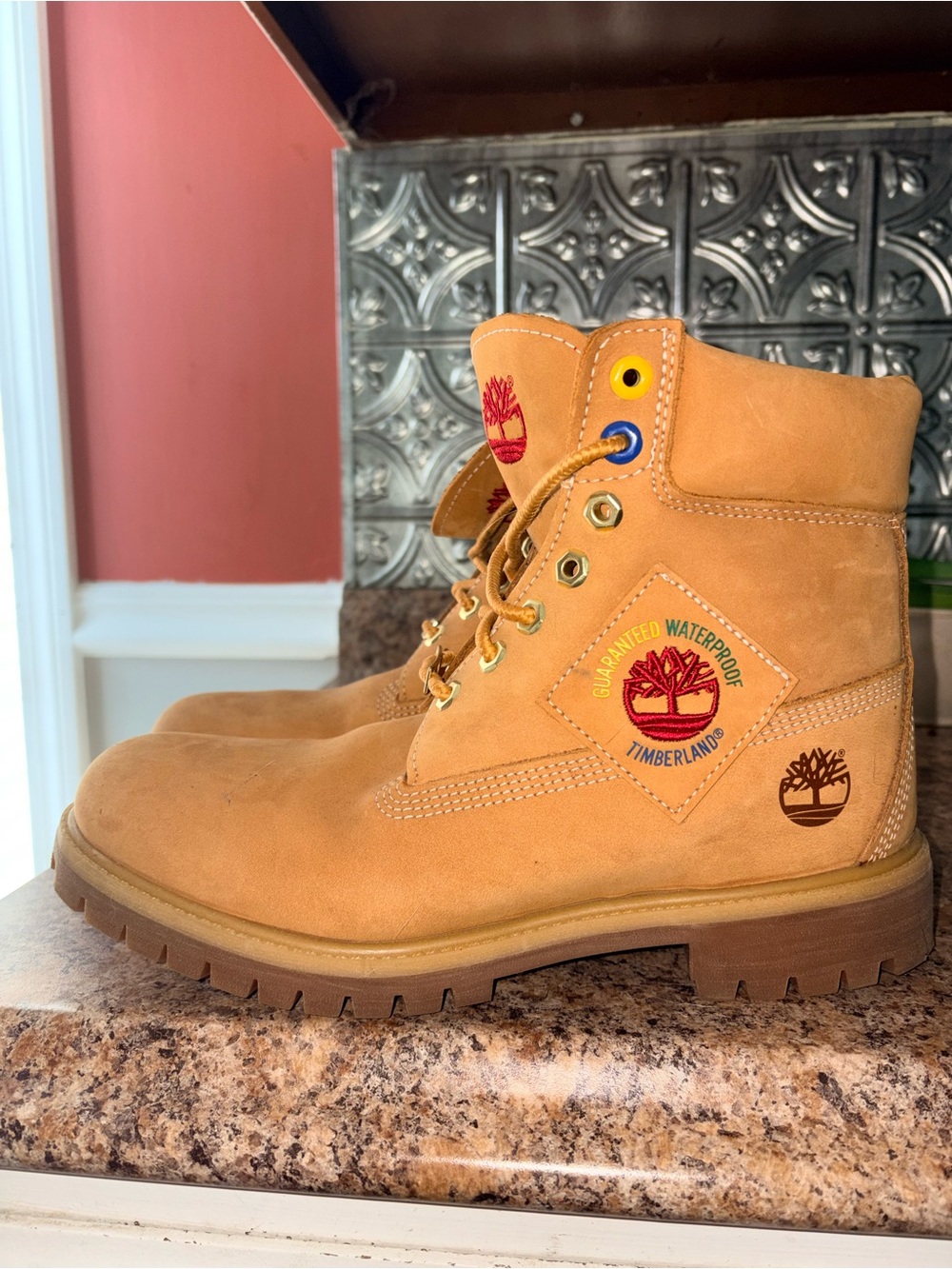 Timberland Men’s Wheat Waterproof Leather Boots